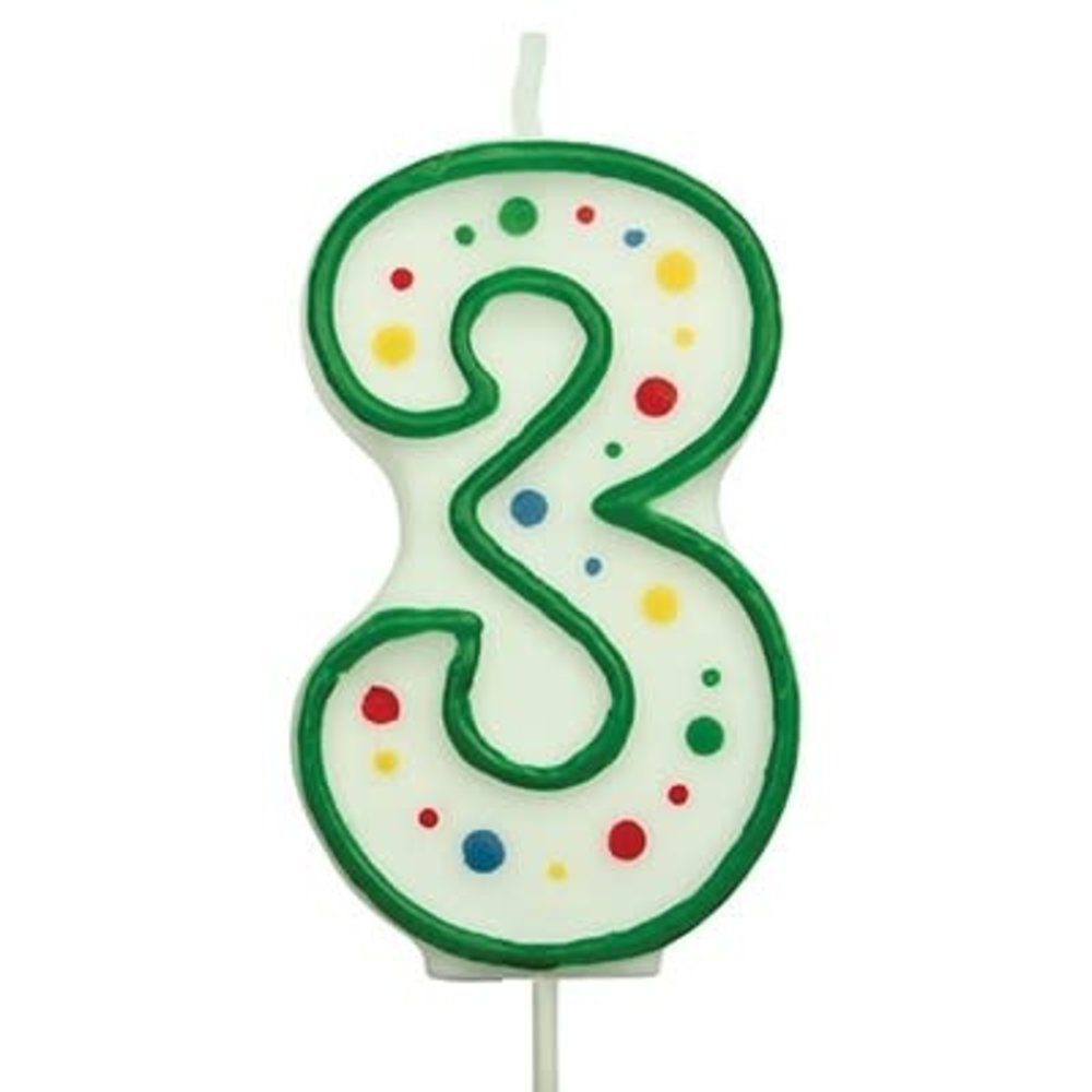 PME Numeral candle 3