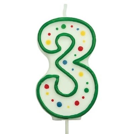 PME Numeral candle 3