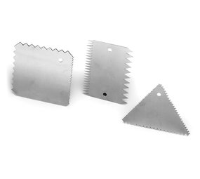 Martellato 3 RVS fondantkammen Martellato 3 RVS fondantkammen