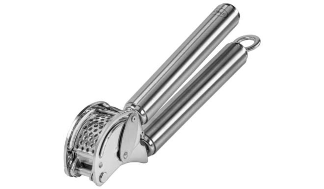 Rösle RVS knoflookpers met schraper Rösle RVS knoflookpers met schraper