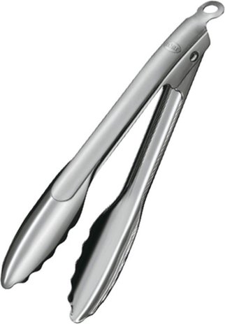 Rösle Gourmet stainless steel one-handed locking tongs 30cm Rösle Gourmet stainless steel one-handed locking tongs 30cm