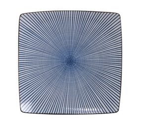 Tokyo Design Studio Bord / serveerschaal Sendan Blue 18.8x18.8cm