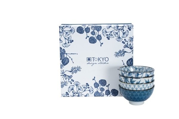 Tokyo Design Studio 4 kommetjes 12x6.3cm 300ml in giftbox