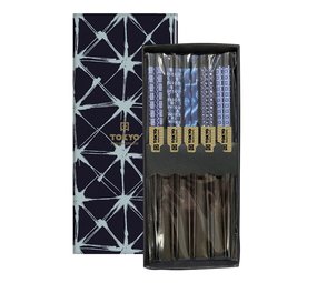 Tokyo Design Studio 5 sets of chopsticks Mixed Blue Designs