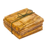 Redecker Glazenonderzetters olijfhout 6stuks 9cm Redecker Glazenonderzetters olijfhout 6stuks 9cm