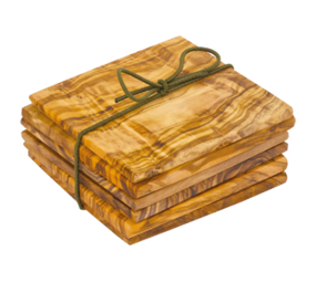 Redecker Glazenonderzetters olijfhout 6stuks 9cm Redecker Glazenonderzetters olijfhout 6stuks 9cm