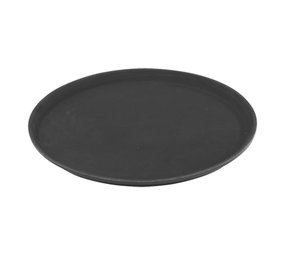 Dienblad anti-slip rond zwart 40cm Dienblad anti-slip rond zwart 40cm