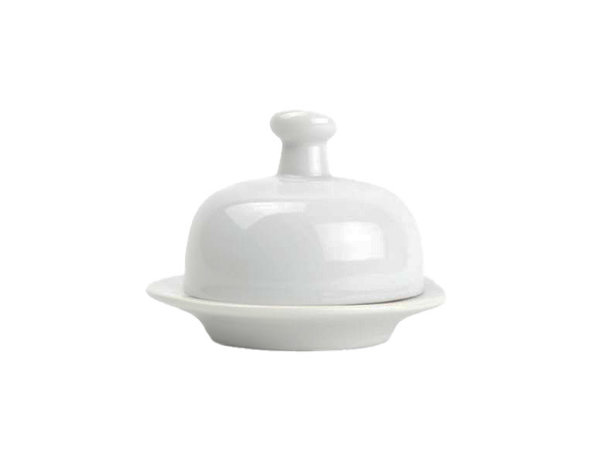 Round porcelain butter dish 9cm