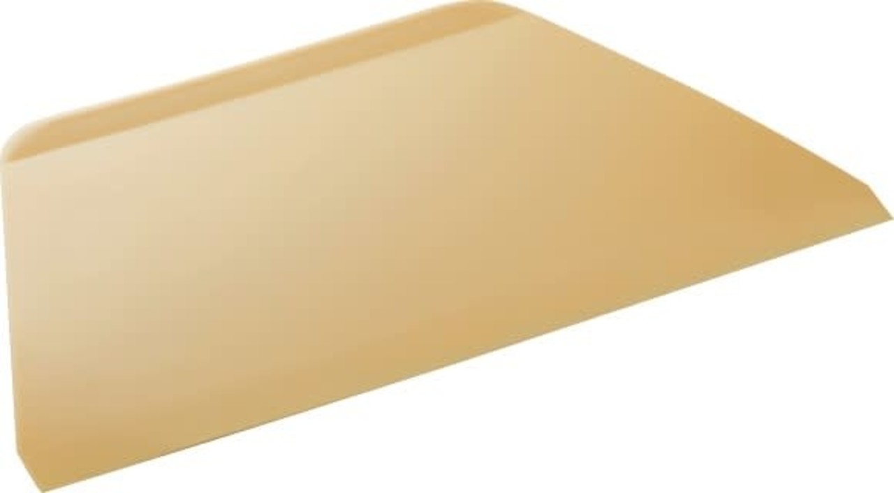Deegschraper groot trapezium geel