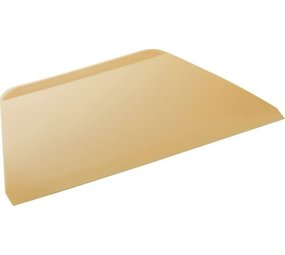 Deegschraper groot trapezium geel