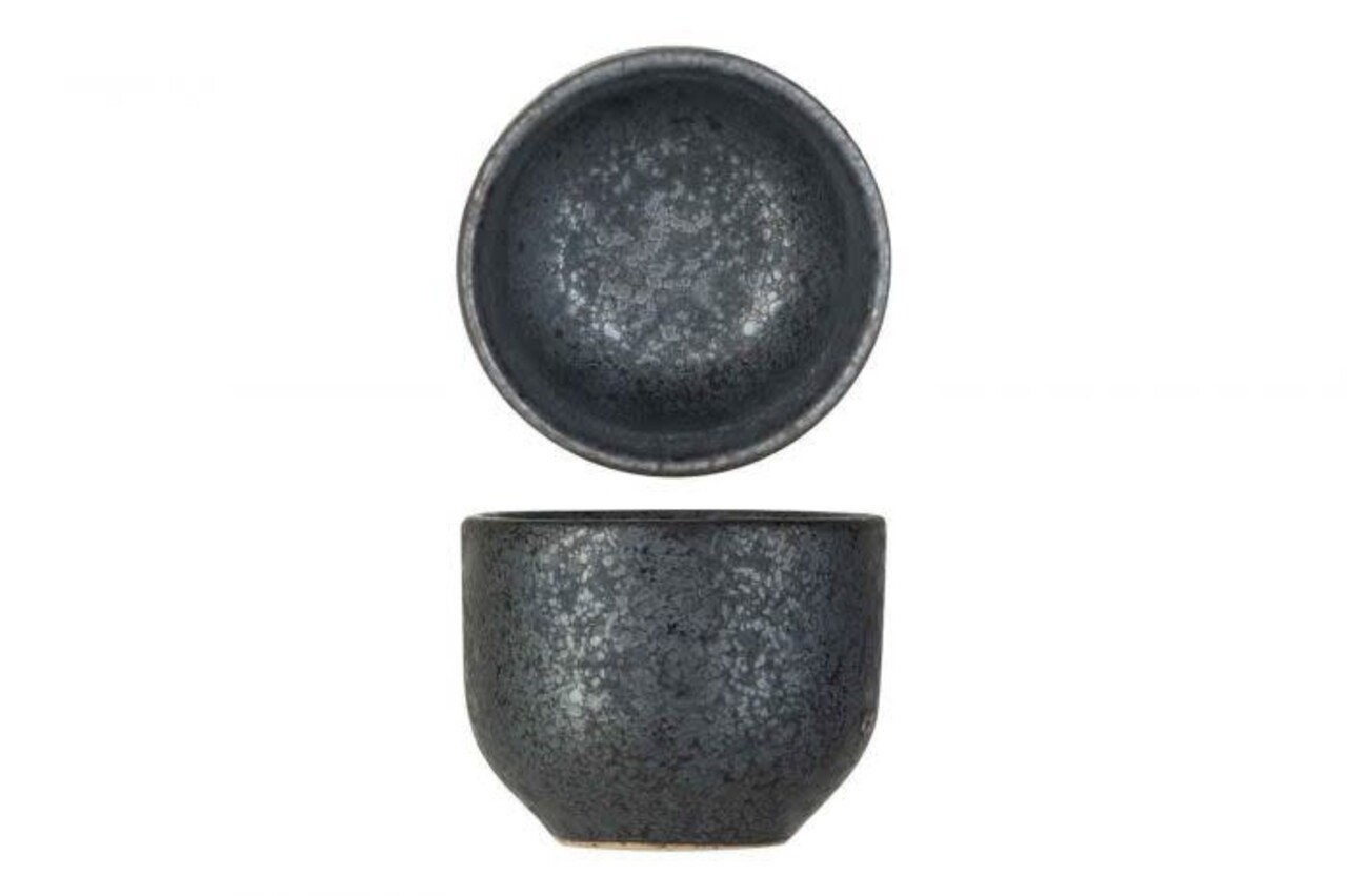 Eierdopje / kommetje grijs 5 x 4cm aardewerk