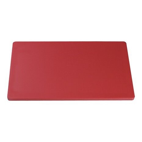 Snijplaat HDPE rood glad met pootjes 40x25cm