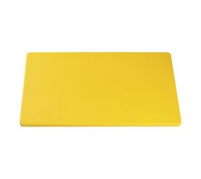 Snijplaat HDPE geel glad met pootjes 40x25cm Snijplaat HDPE geel glad met pootjes 40x25cm