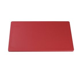Snijplaat HDPE rood glad met pootjes 60x35cm Snijplaat HDPE rood glad met pootjes 60x35cm