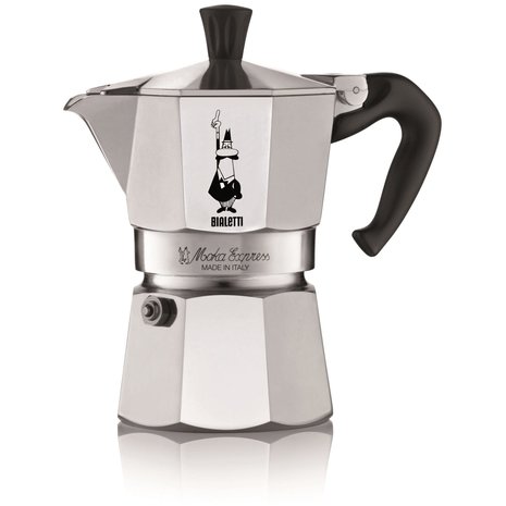 Bialetti 2-cup Moka Express aluminum coffee maker