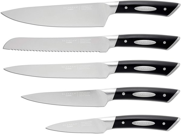 Scanpan 5 Classic knives in wooden block