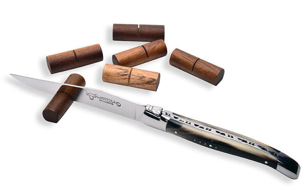 Laguiole en Aubrac Messenleggers acacia 6 stuks Laguiole en Aubrac Messenleggers acacia 6 stuks