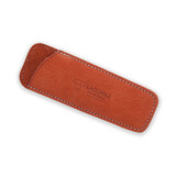 Laguiole en Aubrac Nubuck oranje etui voor klapmes 12cm