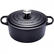 Le Creuset Enameled cast iron cocotte 24cm matte black Le Creuset Enameled cast iron cocotte 24cm matte black