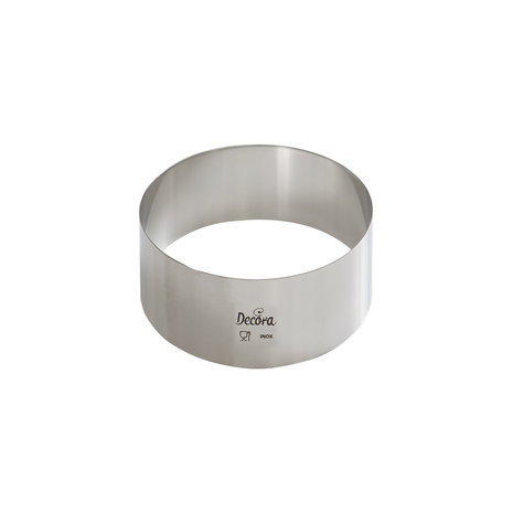 Decora Roestvast stalen ronde taart- en gebaksring, 7 cm diameter, 4.5 cm hoog