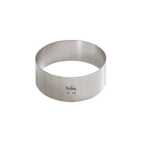 Decora Stainless steel baking ring / pastry ring 9cm (height: 4,5cm) Decora Stainless steel baking ring / pastry ring 9cm (height: 4,5cm)