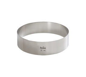 Decora Rvs taartring, 22 cm, 4.5 cm hoog
