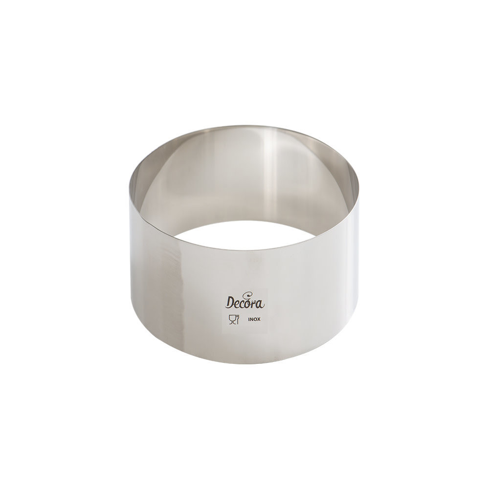 Decora Stainless steel round cake and pastry ring, 8 cm diameter, 6 cm high Decora Stainless steel round cake and pastry ring, 8 cm diameter, 6 cm high