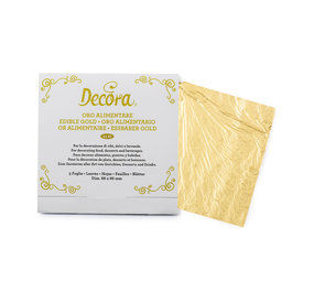 Decora Five sheets of edible gold leaf Decora Five sheets of edible gold leaf
