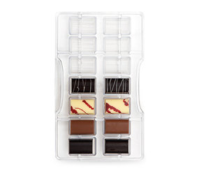 Decora Polycarbonate chocolate mold, cherry, 14 cavities