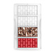 Decora Professionele polycarbonaat chocoladevorm, reep met steenmotief, 4 holtes