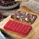 Decora Professional polycarbonate chocolate mold, brick-pattern bar, 4 cavities
