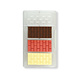 Decora Professional polycarbonate chocolate mold, brick-pattern bar, 4 cavities
