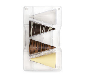 Decora Polycarbonate chocolate mold, large cones, 4 cavities