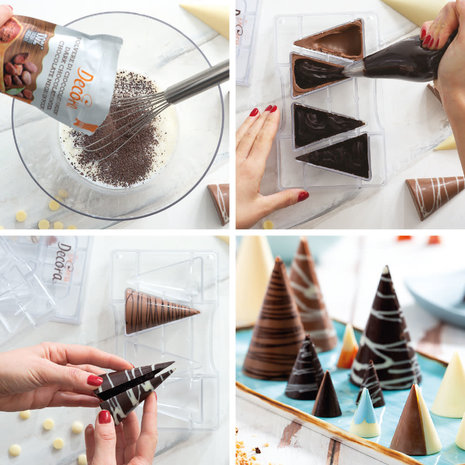 Decora Polycarbonate chocolate mold big cones
