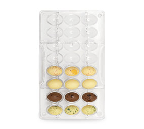Decora Polycarbonaat chocoladevorm, kleine eitjes, 24 holtes