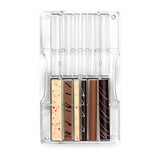 Decora Polycarbonaat chocoladevorm, staafjes en pinnen, 12 holtes
