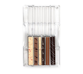 Decora Polycarbonate chocolate mold, sticks and pegs, 12 cavities