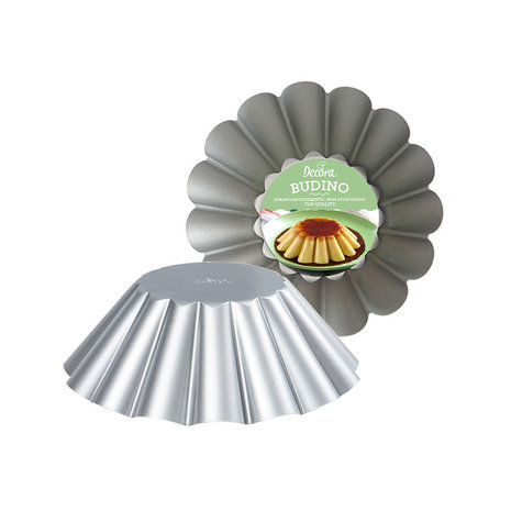 Decora Hoogwaardige antiaanbak stalen puddingvorm, middel, 20 cm Decora Hoogwaardige antiaanbak stalen puddingvorm, middel, 20 cm