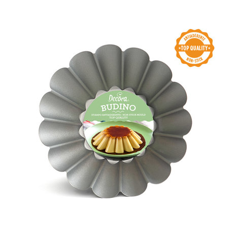 Decora Hoogwaardige antiaanbak stalen puddingvorm, middel, 20 cm Decora Hoogwaardige antiaanbak stalen puddingvorm, middel, 20 cm