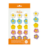 Decora Sugar flowers, medium, assorted, 15 pieces Decora Sugar flowers, medium, assorted, 15 pieces