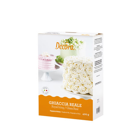 Decora Extra-white royal icing powder mix for piping and covering, 400 g