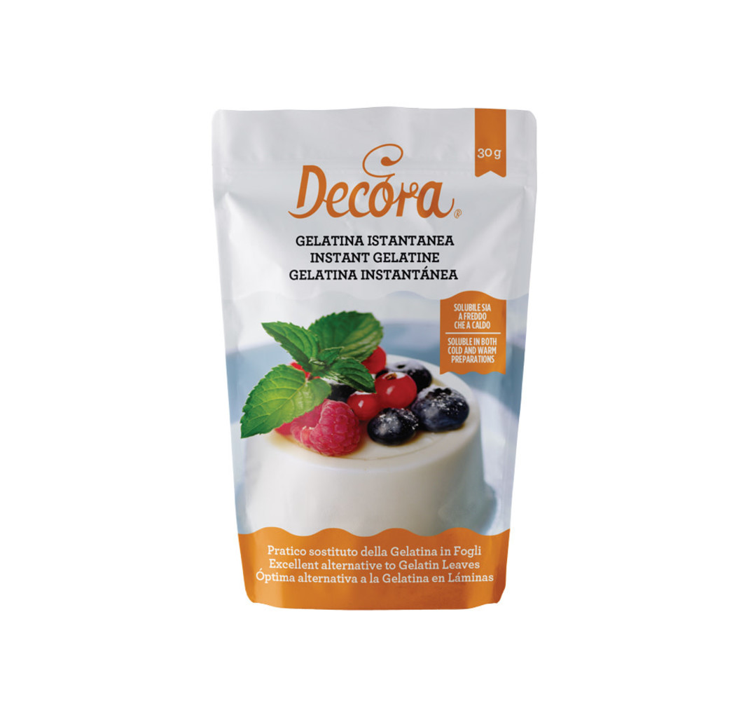 Decora Instant dierlijke poedergelatine, 170 bloom, 30 g Decora Instant dierlijke poedergelatine, 170 bloom, 30 g