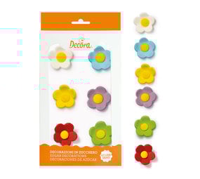 Decora 6 confectionery flowers 3cm Decora 6 confectionery flowers 3cm