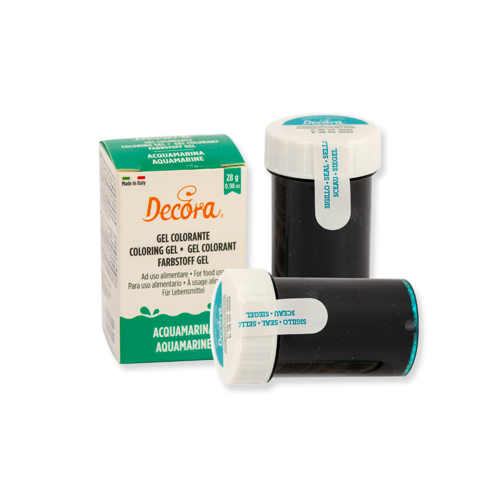Decora Intense aquamarijn gel voedingskleurstof voor beslag, cremes en fondant, 28 g Decora Intense aquamarijn gel voedingskleurstof voor beslag, cremes en fondant, 28 g