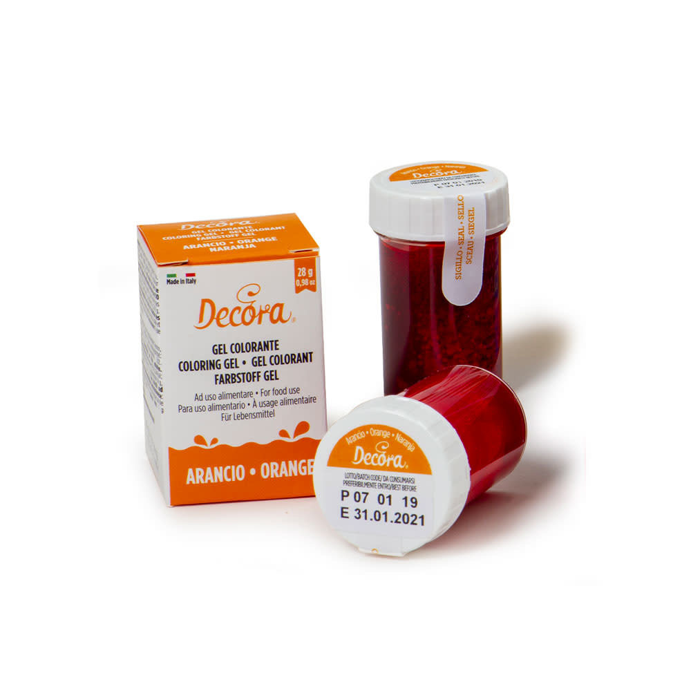 Decora Intense oranje gel voedingskleurstof voor beslag, cremes en fondant, 28 g Decora Intense oranje gel voedingskleurstof voor beslag, cremes en fondant, 28 g