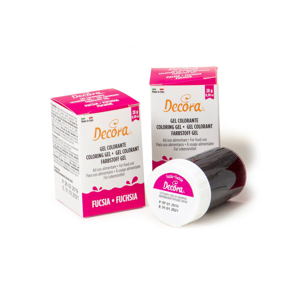 Decora Intense fuchsia gel food color for batters, creams and fondant, 28 g Decora Intense fuchsia gel food color for batters, creams and fondant, 28 g