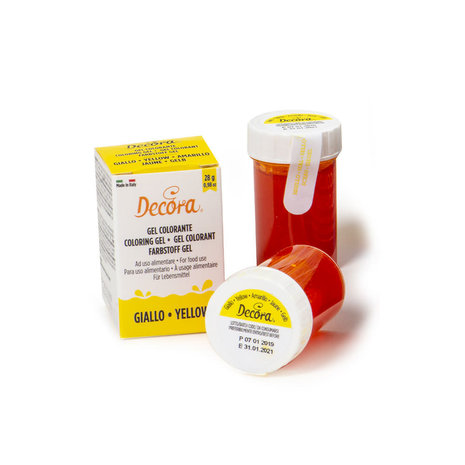 Decora Intense yellow gel food color for batters, creams and fondant, 28 g Decora Intense yellow gel food color for batters, creams and fondant, 28 g