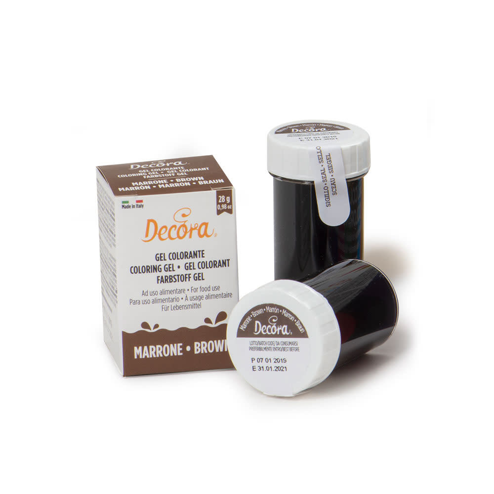 Decora Kleurstof gel bruin 28g