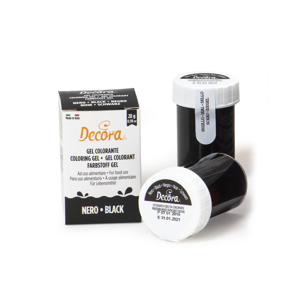 Decora Kleurstof gel zwart 28g Decora Kleurstof gel zwart 28g