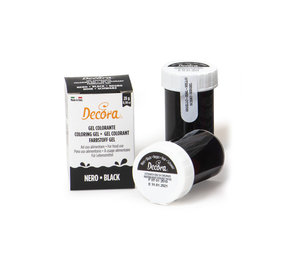 Decora Kleurstof gel zwart 28g